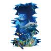 Onderwaterwereld 3D Haai Gebroken Muur Muursticker Zee Dieren Zelfklevende Pvc Sticker Badkamer Vloer Muur Decoratie