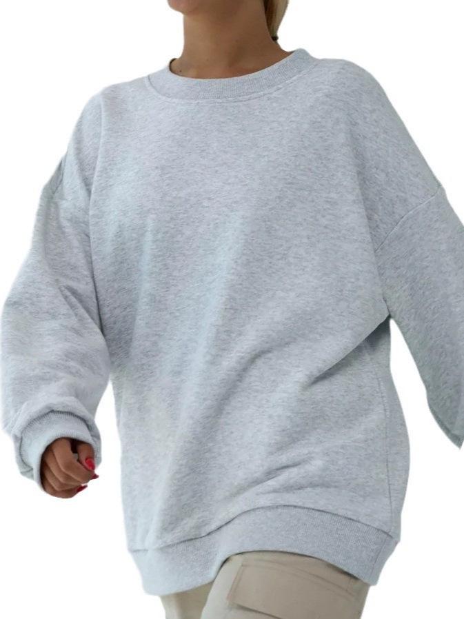 2024 Women's European & American Fashion Loose Velvet Pullover Sweatshirt for Autumn/Winter