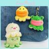 Fluffy Frog And Duck Keychain Charming Plush Doll For Couples Convertible Face
