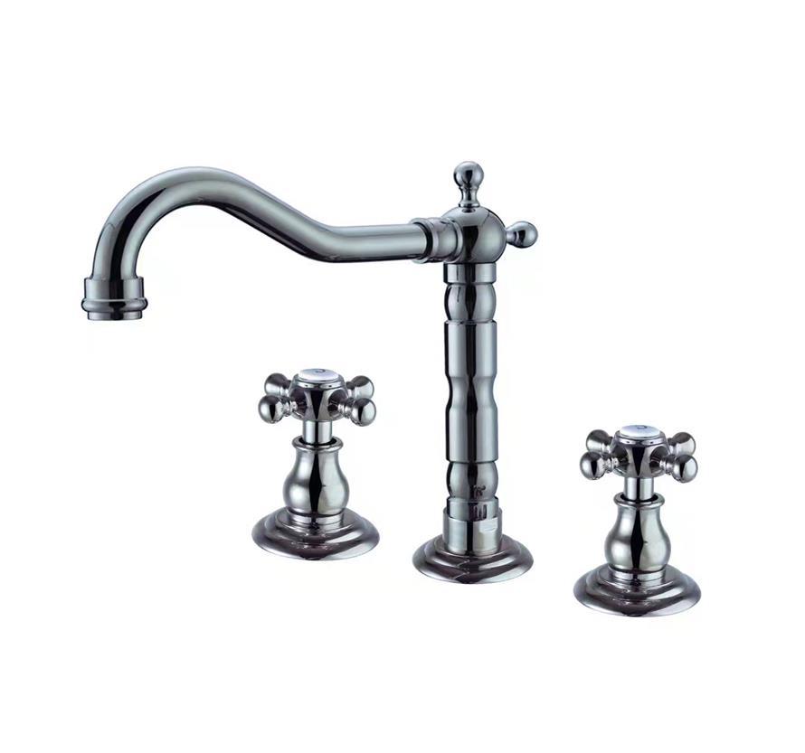 

Tuqiu Ванная комната Широкий смеситель для раковины Brush Gold 8 дюймов Смеситель для раковины Brass Смеситель для раковины Hot & Cold Классический смеситель для мойки Водопроводный кран