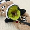 Portable Cartoon Dog Poop Bag Carrier Cute Dog Garbage Holder Cleaning Supplies with Buckle Pet Waste Bag Dispenser Outdoor Use