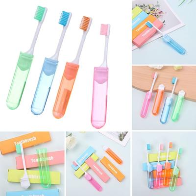 Hygiene Soft Portable Oral Cleaning Business Trip Folding Toothbrush Outdoor Tooth Brush