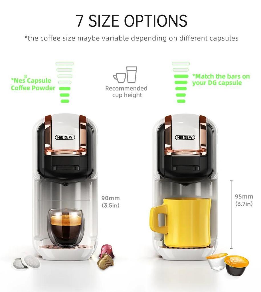 Multiple Capsule Coffee Machine, Hot/Cold Dolce Gusto Milk Nespresso Capsule ESE Pod Ground Coffee Cafeteria 20Bar 5 in 1