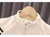 Children's Three-Piece Sports Suit: Half Turtleneck, Zipper, Ages 1-6, for Spring & Autumn