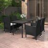 Vidaxl 5-Cz. Set di Mobili da Giardino con Cuscini, Rattan PE e Vetro