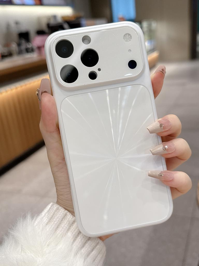 Laser Aurora CD Pattern Camera Protection Case for iPhone 17 16 15 14 13 Pro Max Shockproof Bumper Hard Glitter Cover