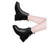 Martin boots women's autumn and winter new black platform short boots British style velvet versatile motorcycle boots