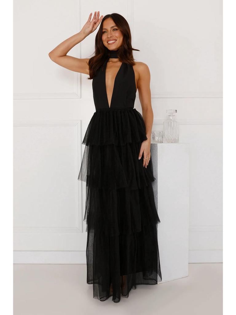 European & American Halter Backless Mesh Skirt Dress - Women's Fashion 2026.