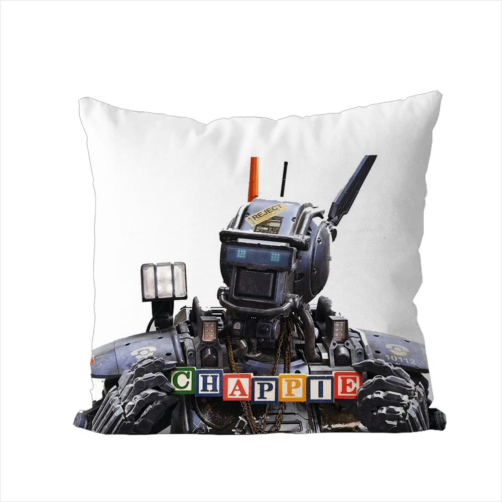 Movie CChappie Pillow Case For Car Sofa Decorative Home Doublesided Print Plush Square Throw Pillow Cushion Cover