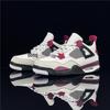 AJ4 Men's & Women's White Cement, Hot Lava, and University Blue Basketball Shoes
