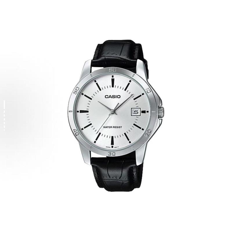 

CASIO Customized watch modified series Yunjing platinum fashion watch waterproof 30 meters Quartz silicone strap men an MTP-V004L-7A чорний