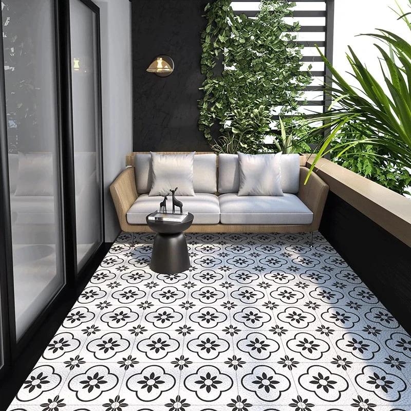 Vintage Plaid Kitchen Rug Geometric Carpets for Living Room Bedroom Decoration Waterproof Home Balcony Bathroom Floor Mat Decor