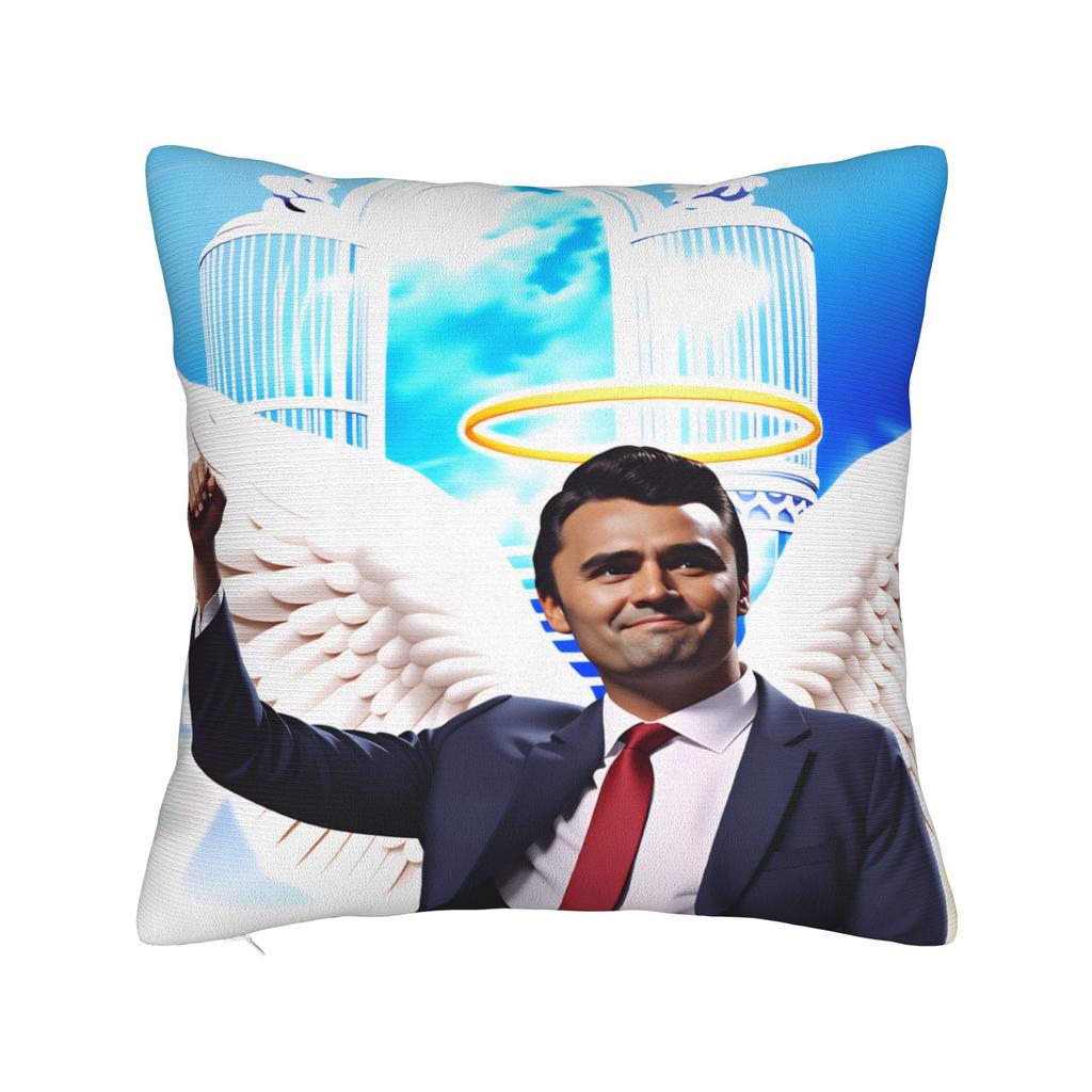 Funda de Almohada Angélica Defensora de Charlie Kirk Funda de Almohada Personalizada Fundas de Almohada Divertidas Para Sofá Decoración del Hogar