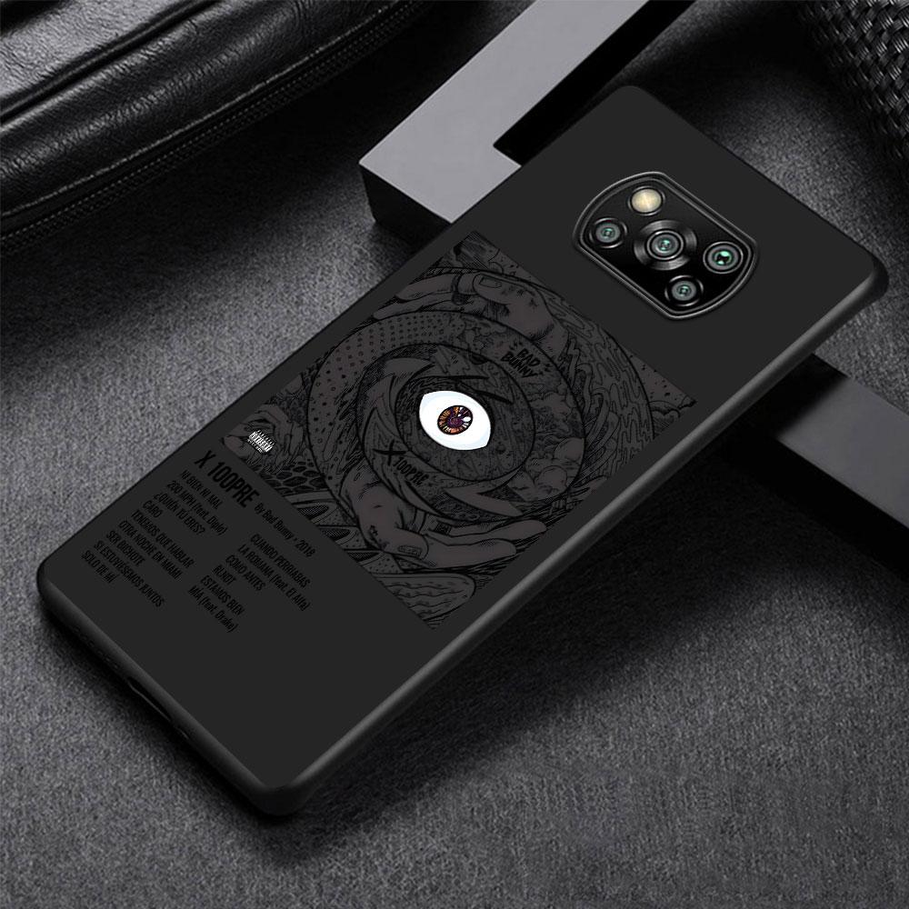 Pouzdro Bad Bunny X100pre pro Xiaomi Poco M5s X3 NFC F3 X5 M4 M3 Pro Černý Silikonový Měkký Kryt na Telefon Coque