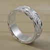 New Trendy Engraved Flower Leaf Pattern Women Wedding Band Rings Romantic Accessories for Lover Versatile Fashion Jewelry