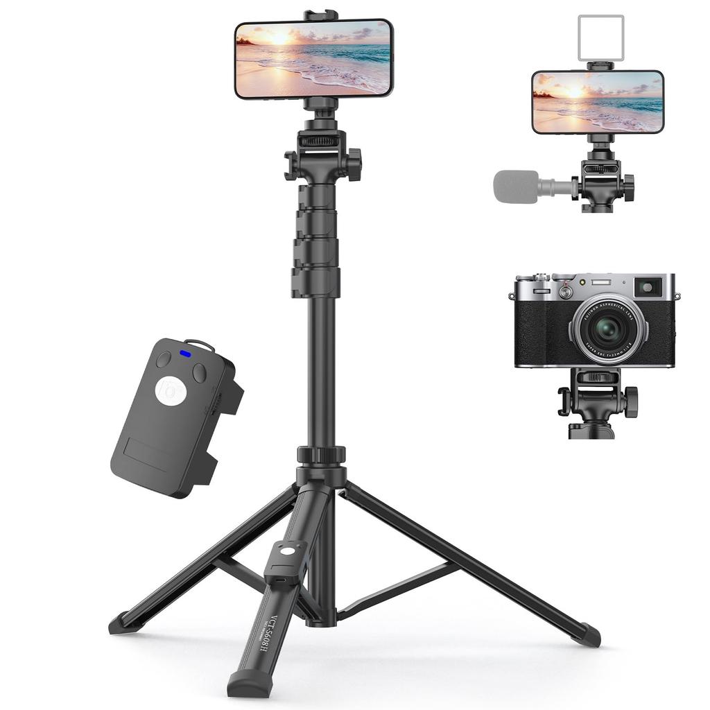 XXZU 170cm Tripod for and Selfie Long Selfie Mobile Phone Remote Stable Camera Compatible with 40W Cob Video and Androids Smartphones, Cameras,