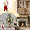 Santa Figurines 7 Inch Christmas Ornament Festive Santa Statue Holding Instruments For Tree Shelf Window Table Indoor Garden