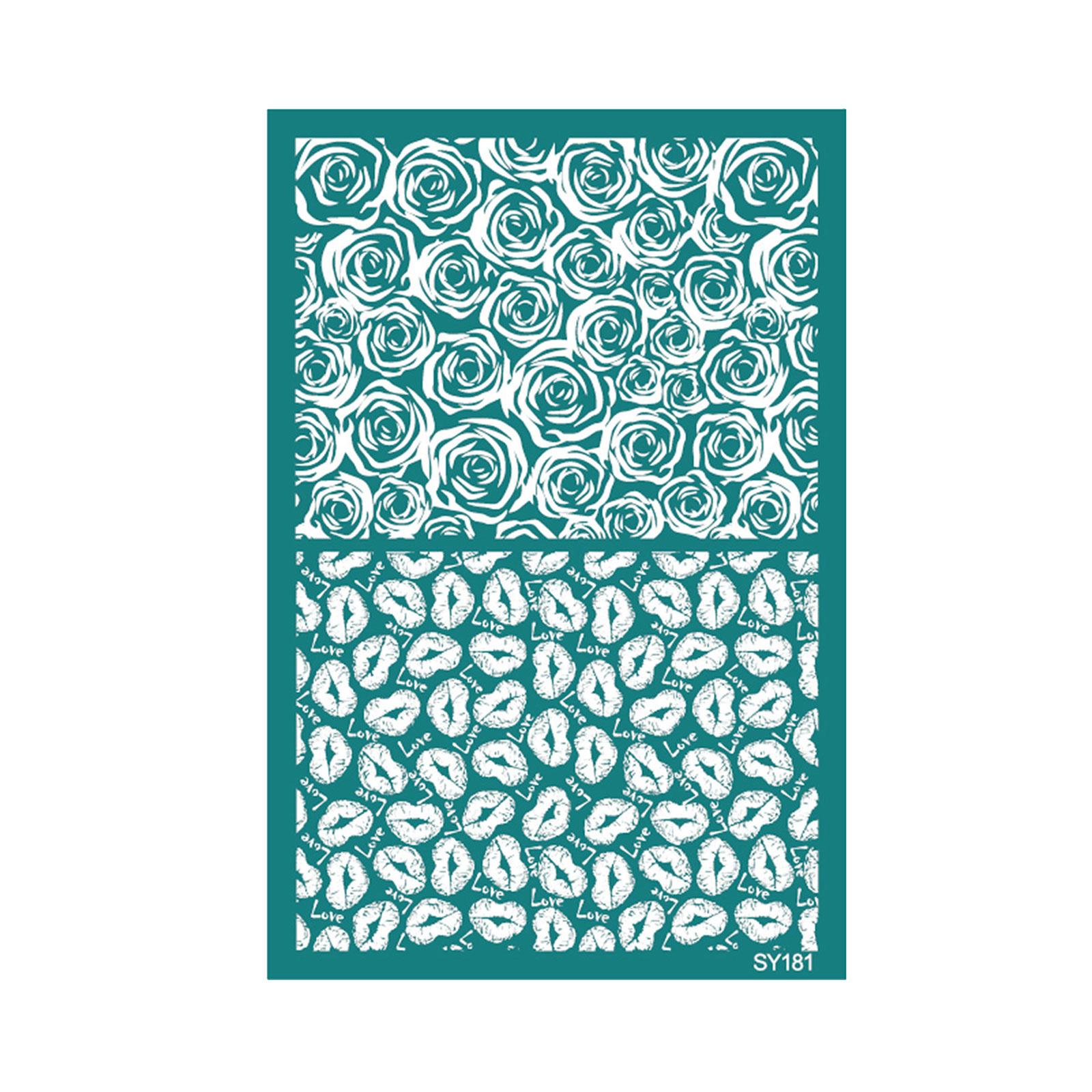 

Valentines Day Silk Screen Stencils Heart Mesh Transfers Stencils Reusable Screen Printing Stencils for Earrings Making