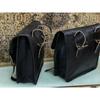 Große Motorradtasche 2 Seiten Vintage Leder Beide Satteltaschen (2 Schwarze Tasche)