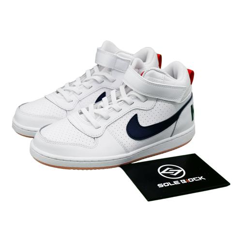 Nike Court Borough Mid PS White Obsidian Gum 870026-107 EU 28 белый/красный