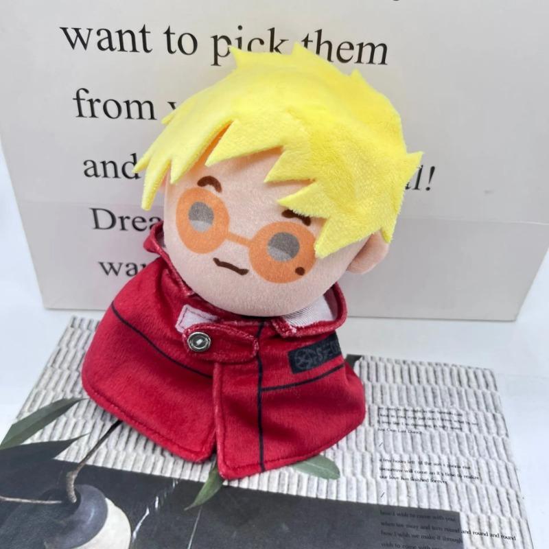 16 cm Trigun Stampede Plush Vash the Stampede Papusa de desene animate umplute Jucărie moale Cadou de aniversare pentru copii