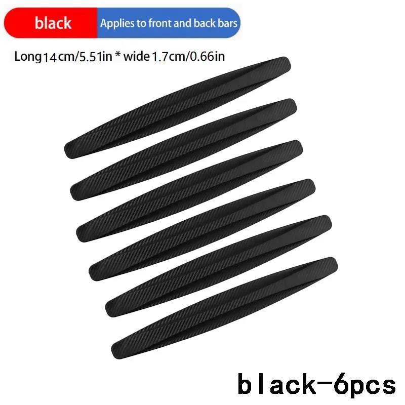New 4/6 Piece Universal Front Rear Bumper Corner Protector Guard Car Anti-collision Protection Decoration Strip Car Accessories Interior Mirrors 6