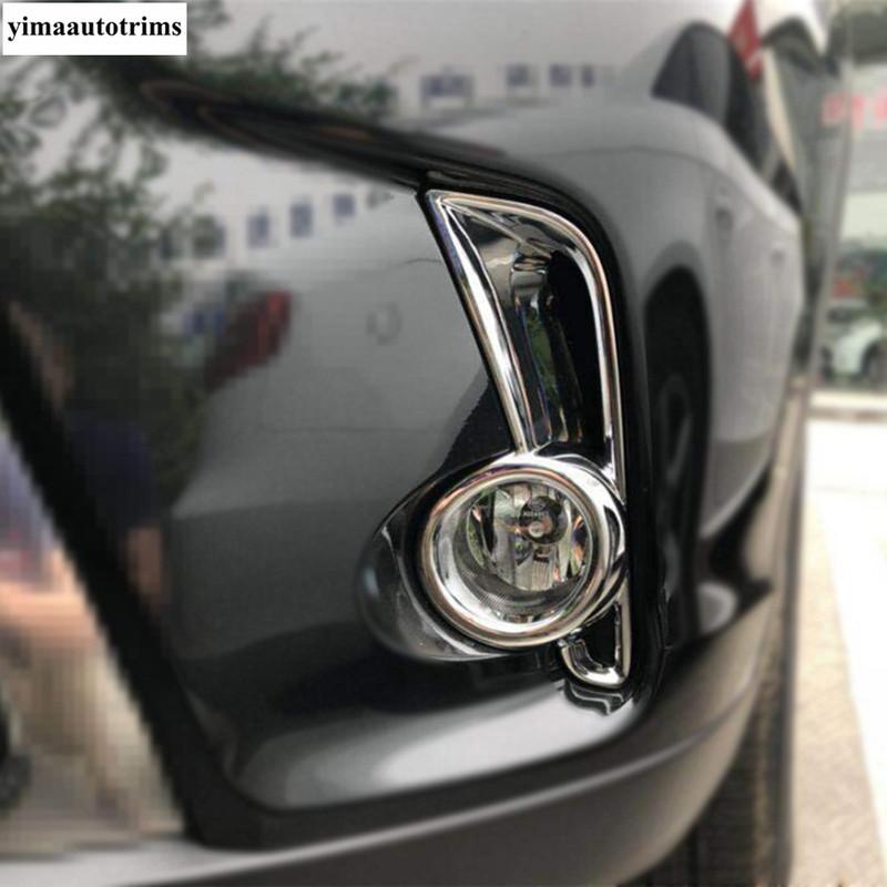 Car Front Fog Lights Lamps Frame Decoration Cover Trim ABS Chrome Exterior Accessories For Toyota Highlander Kluger 2017 -