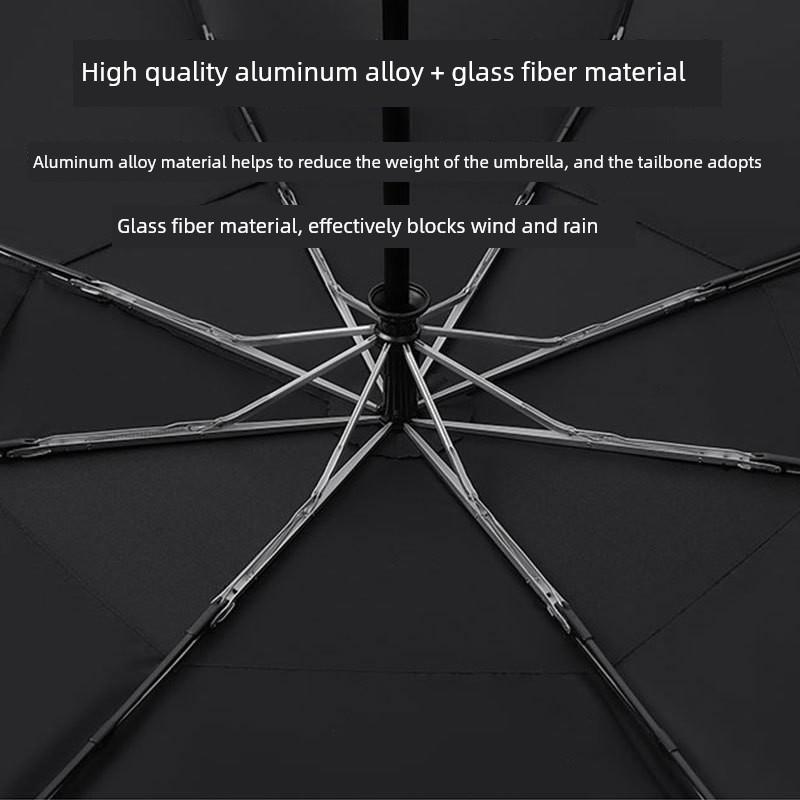 Double-Layer Wind-Guiding Fully Automatic Umbrella, Anti-Typhoon Reinforced Thickened Super Water-Repellent Umbrella, 70% off Fold Men's Portable