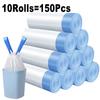Drawstring Garbage Bag Household Portable Kitchen Large Thick Plastic Bag Student Dormitory Automatic Closing White Multi Use
