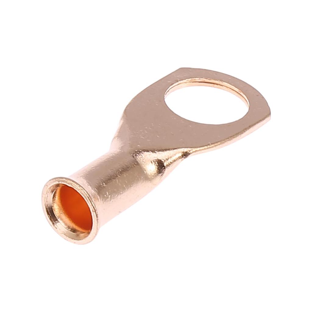X AUTOHAUX Terminal Tubular cu Inel pentru Cablu Auto, Conector Crimp, Culoare Cuprului, 10 buc 8 AWG-3/8