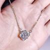 Three-Piece Collarbone Chain Light Luxury Super Fairy Flower Fairy Necklace Set Jewelry Brass