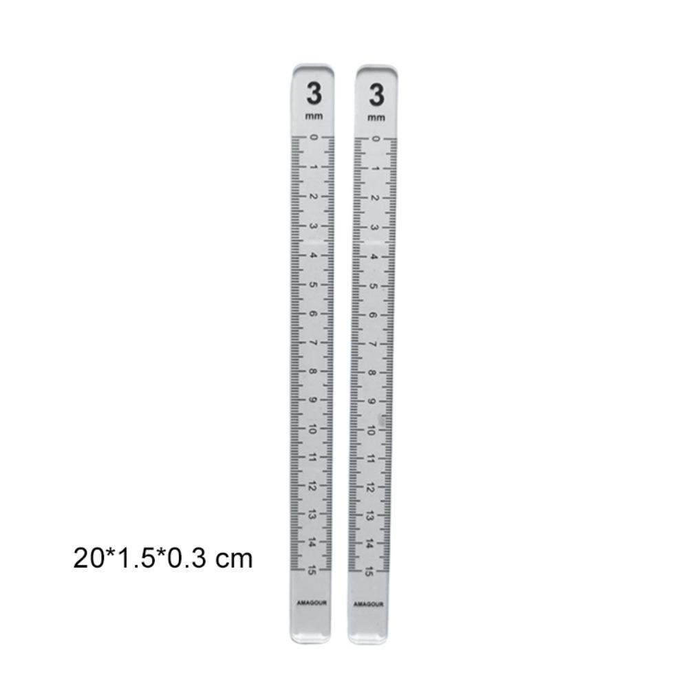 2PCS Acrylic Biscuit Balance Ruler 3/4/5 MM Cookie  Thickness Measuring Ruler  Bakery Short 3 mm/0.12 in