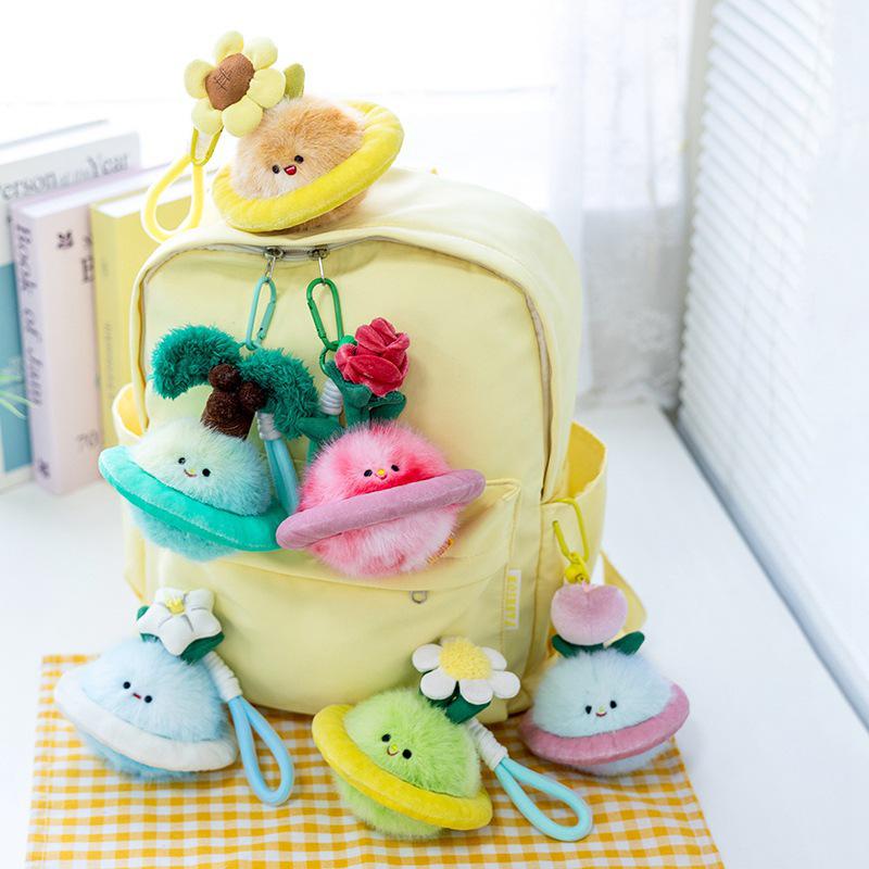 Planet Baby Plush Keychain - Cute Vegetable Pendant for Girls