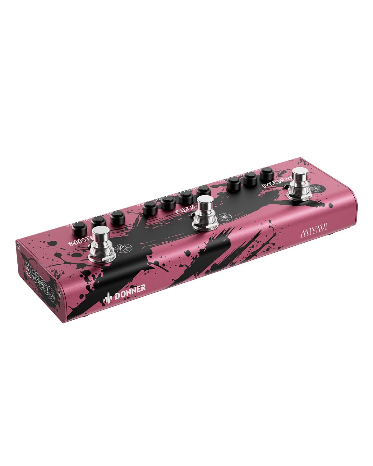 Donner MIYAVI Guitar Effects Boost Design Compact Pedal Rage Breaker × 3-in-1 Pedal Overdrive, Fuzz, - All-Analog -