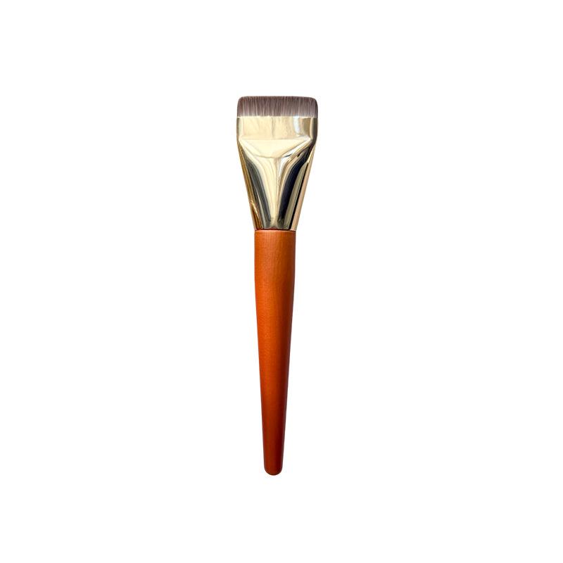 Flat Head Streak-Free Foundation Brush with Mixing Palette for Liquid Makeup Application