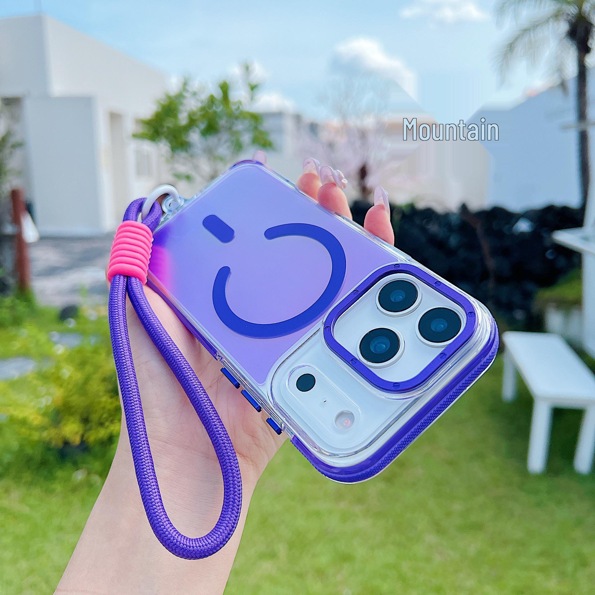 

Двоколірний магнітний чохол Xuncai для iPhone 17 Pro Max - Барвистий, ударостійкий захист iPhone 11 фіолетовий