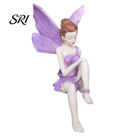 Multi-room Decorative Item Flower Fairy Ornaments, Beautiful And Fine Carving Figurines, Bedroom Piece Resin Sculpture for Home Patio Balcony