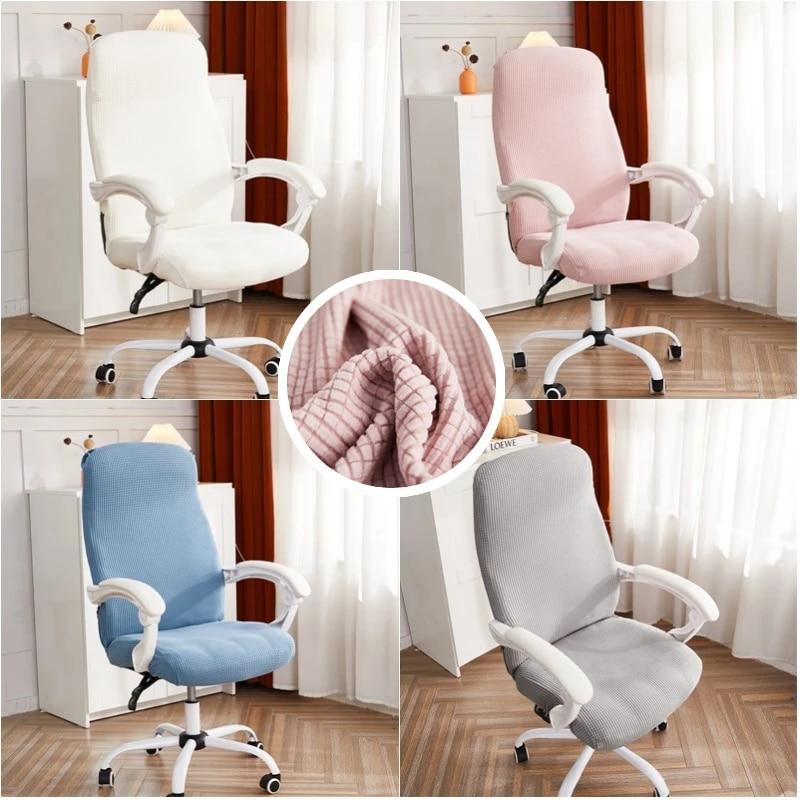 1ks Potah na kancelářskou židli Polar Fleece Spandex Potahy na počítačovou židli Elastické potahy na křeslo pro herní židli v obývacím pokoji