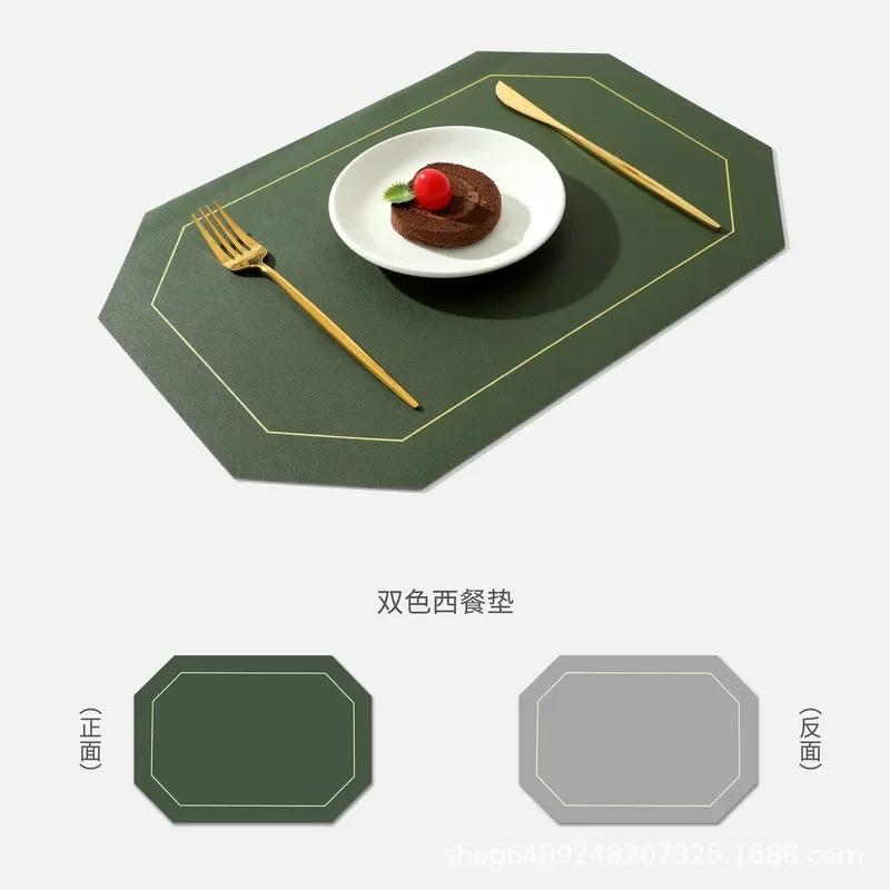 Double-Layer Table Mat Set Non-Slip Bowl Pad Coaster Set Washable PVC Dining Table Placemats Modern Home Decoration Accessories