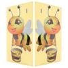Cartoon Bees Insect Wall Stickers for Kids Room Decor 2Pcs PVC Yellow