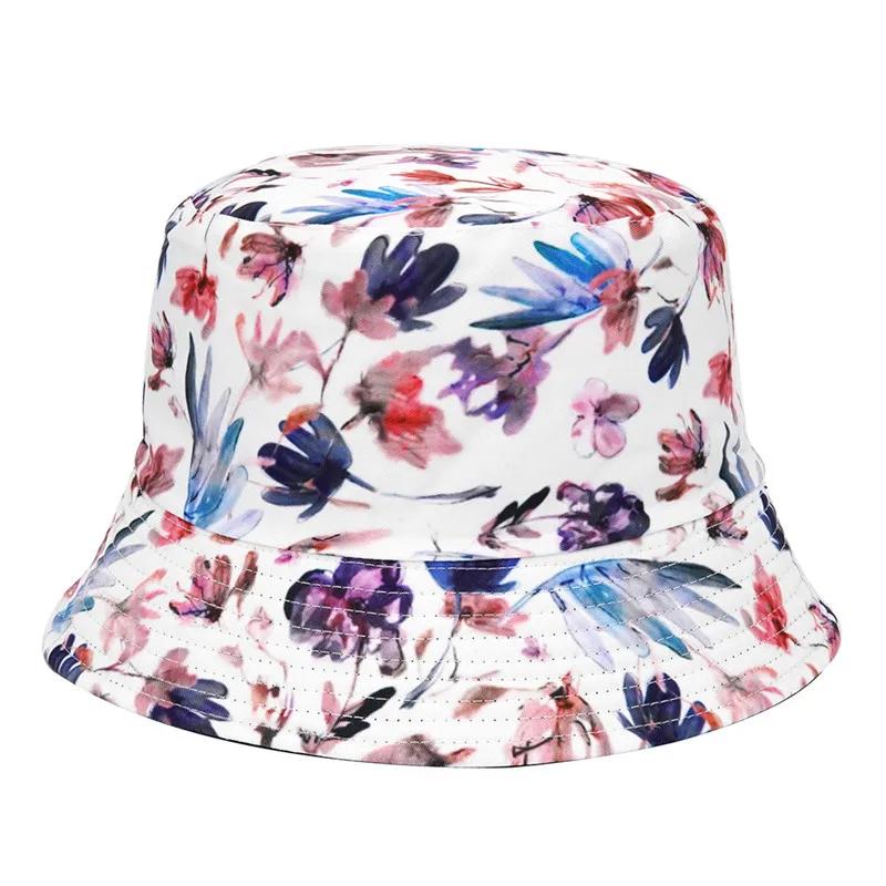 Spring and Summer Cotton Print Bucket Hat Fisherman Hat Outdoor Travel Sun Cap For Men And Women 180