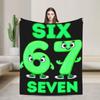 67 Six Seven 6-7 Funny Italian Brainrot Blanket Super Soft Cozy Throw Blankets for Sofa Multiple Sizes Throws And Blankets