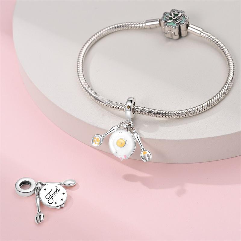 New Copper Take A Break Coffee Cup Charm Fit Original Bracelet Triple Dangle Charm Necklace Fine Jewelry