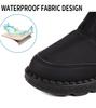 Women's Winter Faux Fur Lined Snow Boots Outdoor Non Slip Ankle Boots Waterproof Fleece Lined Short Booties Casual Warm High-Top Shoes for Female