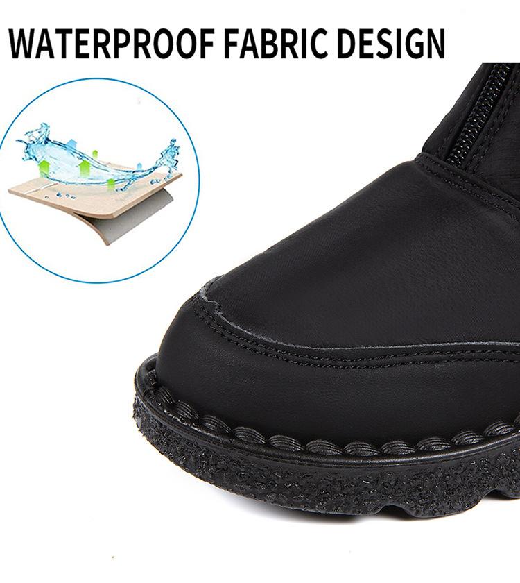 Women's Winter Faux Fur Lined Snow Boots Outdoor Non Slip Ankle Boots Waterproof Fleece Lined Short Booties Casual Warm High-Top Shoes for Female
