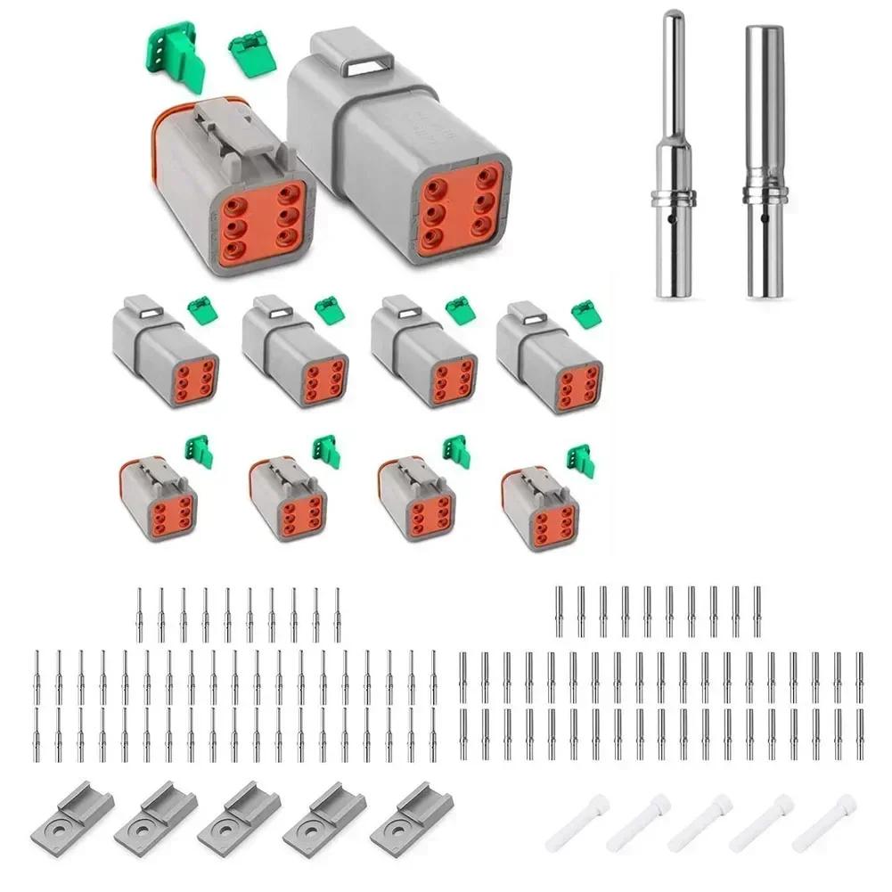Gray, IP68 Waterproof DT Connector, 5-piece Set With Contact Kit, 16-20 Wire Gauge. Tool Accessories For Waterproof Connectors.