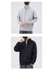 Men's Trendy Half-Zip Stand Collar Hoodie - Spring/Autumn Loose Fit Pullover