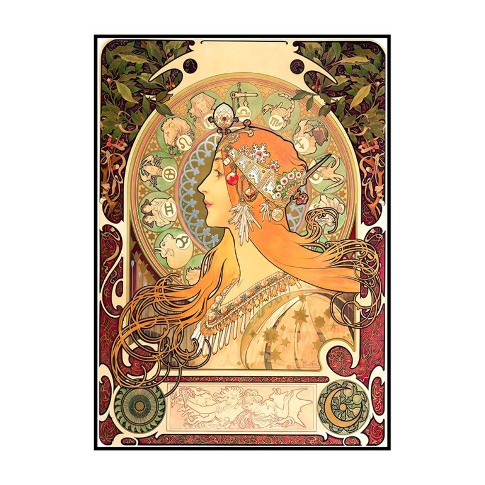 Vintage Art Nouveau Woman Tin Sign Retro Metal Panel Home Bar Cafe Decor
