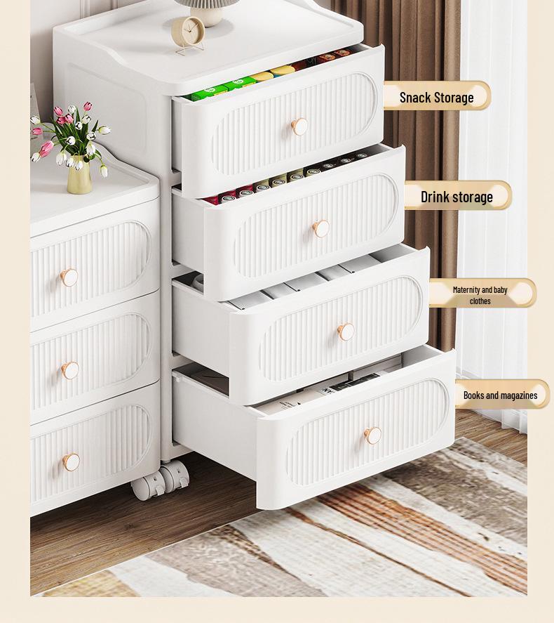 Kids' Plastic Drawer Storage Organizer for Toys, Snacks, and Clothes