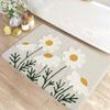 Sweet Flower Pattern Plush Absorbent Floor Mat Carpet For Home